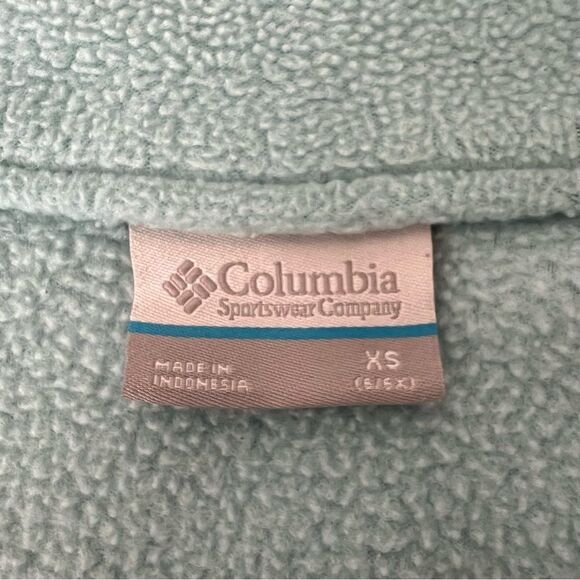 Columbia Jacket Kids Youth Sz XS Aqua Blue Fleece Full Zip Pockets Soft - Picture 7 of 11